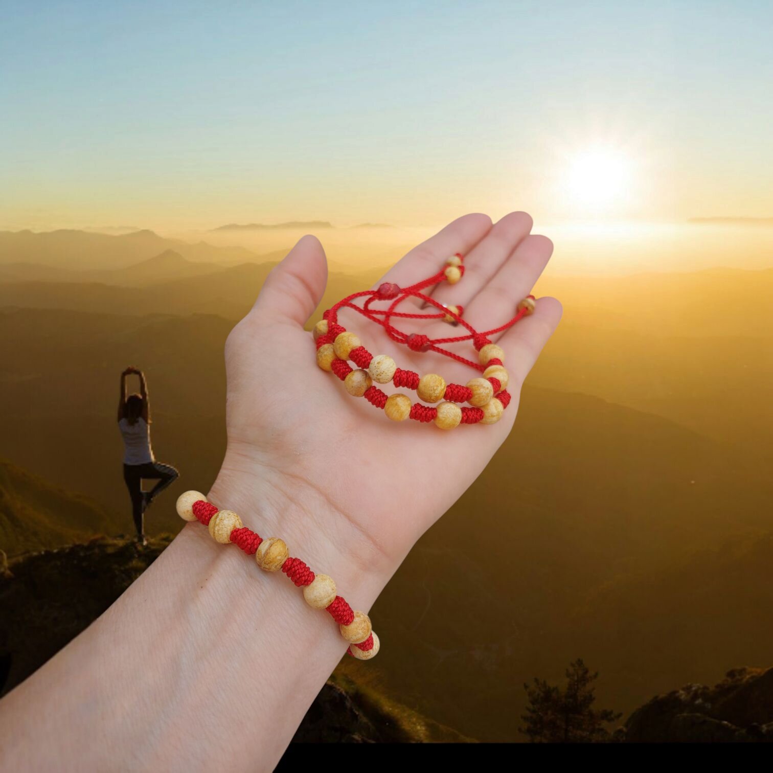 Pulsera Palo Santo y 7 nudos